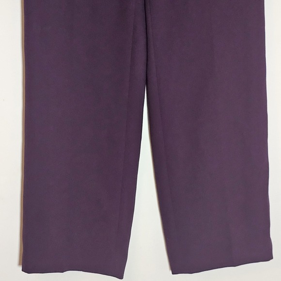 Preston & York Pants Womens 8 Purple Lined Wide Leg Dress Career Trousers - Picture 3 of 14